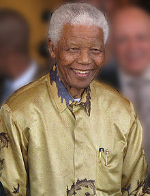 Mandela tout sourire
